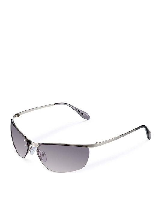 Meller All Ochelari de Soare Unisex Cu Ramă Metalică Argintie Și Lentile Degrade Argintii SAM-ALLNSILL