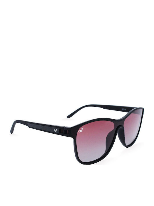 OJO Sunglasses Square Oye Unisex Γυαλιά Ηλίου με Κοκκάλινο Σκελετό Black Red Ντεγκραντέ Polarized