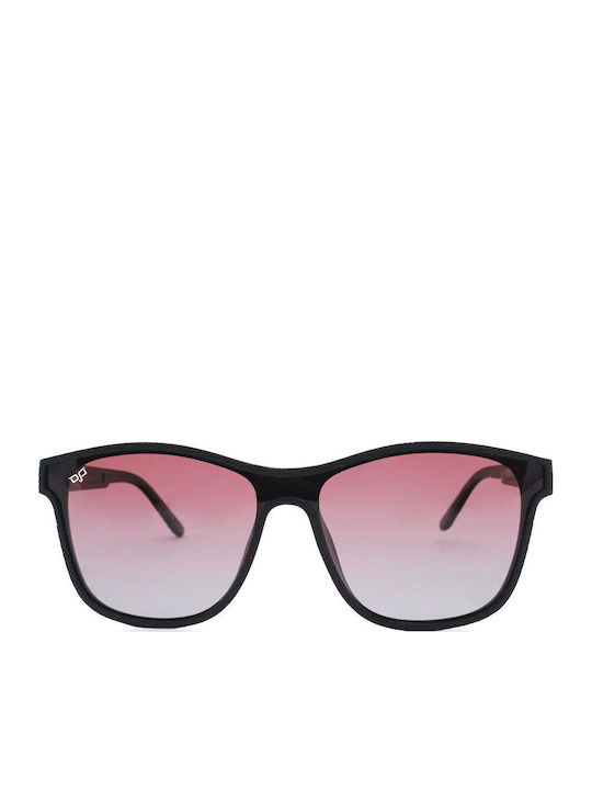 OJO Sunglasses Square Oye Unisex Γυαλιά Ηλίου με Κοκκάλινο Σκελετό Black Red Ντεγκραντέ Polarized