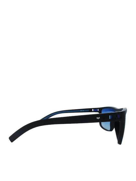 OJO Sunglasses Square Begi Unisex Γυαλιά Ηλίου με Μαύρο Κοκκάλινο Σκελετό και Μπλε Ντεγκραντέ Polarized Φακό