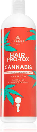 Kallos Hair Pro-Tox Cannabis Σαμπουάν Αναδόμησης/Θρέψης & Όγκου για Εύθραυστα Μαλλιά 1000ml
