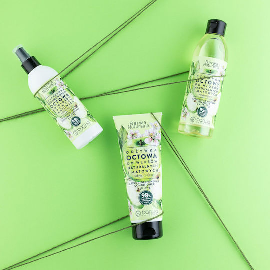Barwa Natural Vinegar Σαμπουάν Αναδόμησης/Θρέψης & Ενυδάτωσης για Όλους τους Τύπους Μαλλιών 500ml