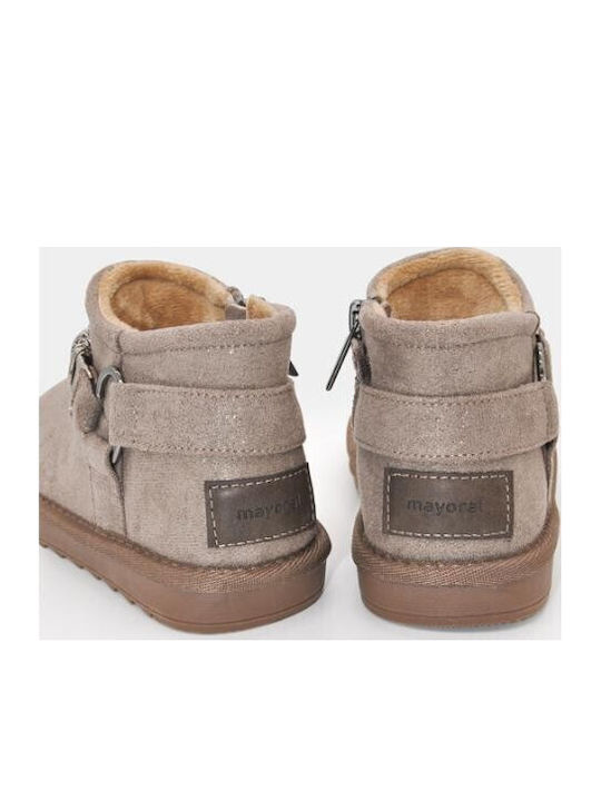 Leather Kids Boots Brown