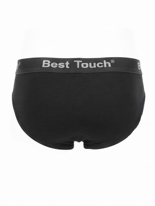 Herren Slips Schwarz 3er Pack