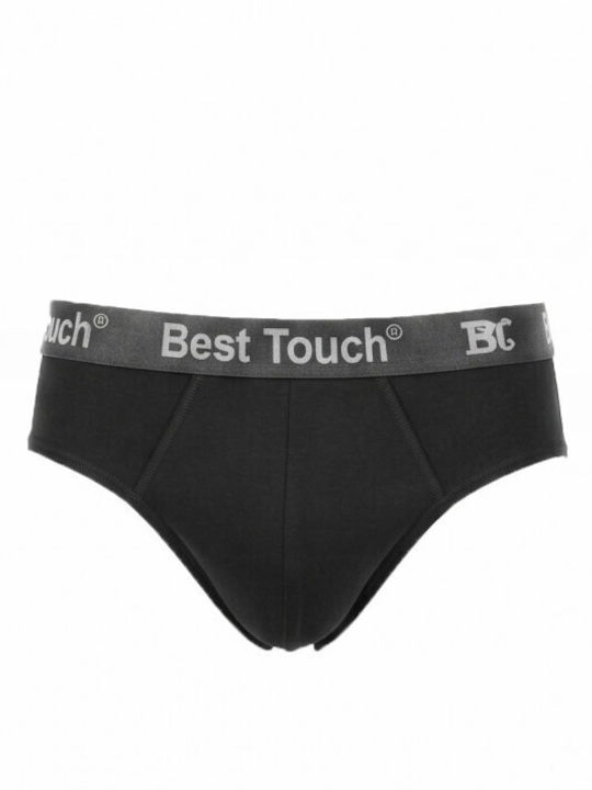 Herren Slips Schwarz 3er Pack