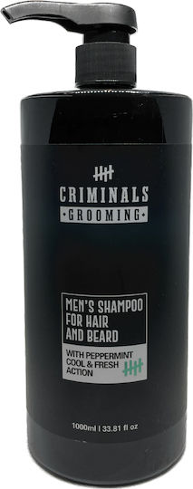 Criminals Men's for Hair & Beard Shampoos Shine for All Hair Types 1000ml