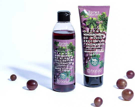 Barwa Natural Grape Shampoos Reconstruction/Nourishment & Hydration for Curly Hair 300ml