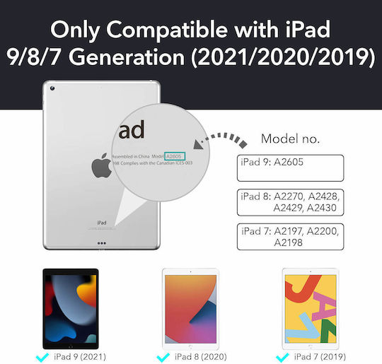 ESR Rebound Flip Cover Μαύρη (Ipad 10.2 2019/2020)