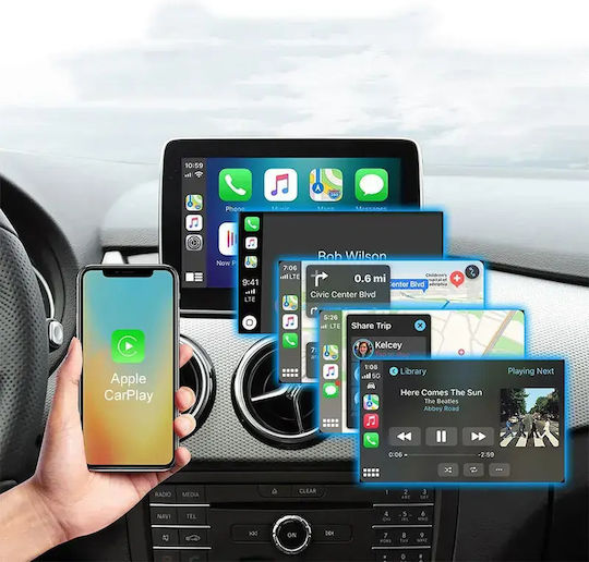 Digital Iq Bz 503f Cpaa Wireless Carplay Android Auto Box Mercedes Mod 2014-2018 Ntg 5.0/5.1 2 Cameras