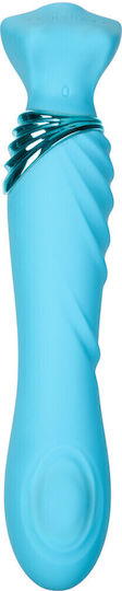 Fairygasm Mermaid's Extasy Doppelter Vibrator 20cm Blau