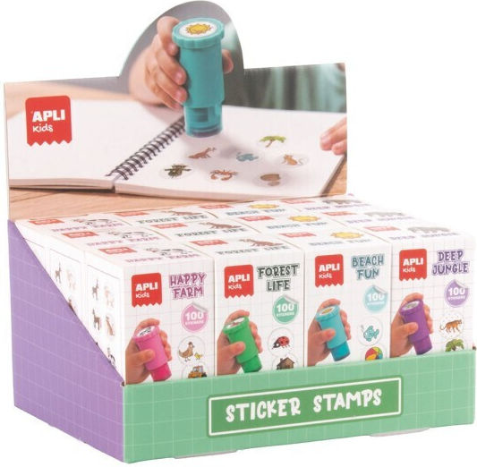 Apli Kids Sticker Stamps Forest Life 100 Sticker