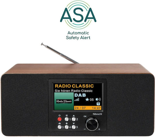 Albrecht DR 864 Radio de birou Electrică / Baterie DAB cu Bluetooth Maro
