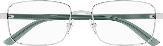 Gucci Rame Ochelari Pentru Bărbați Metalic Argintiu GG1586O 006