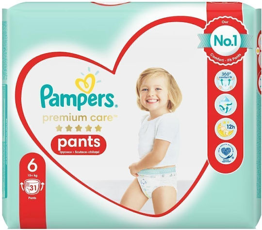 Pampers Πάνες Βρακάκι Premium Care 1+1 No. 6 για 15+kg 62τμχ