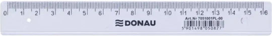 Donau Transparent Plastic Ruler 16cm Transparent