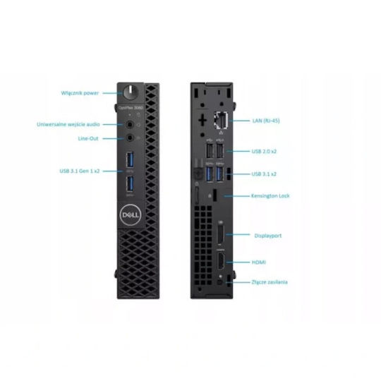 Dell Optiplex 3060M Überarbeiteter Grade A (Kern i5-8400T/8GB/240GB SSD/Kein Betriebssystem)
