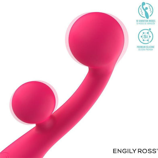 Engily Ross Vibe with Double Stimulating Ball Doppelter Vibrator 17.5cm Fuchsie