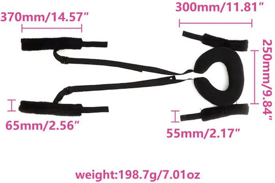Clifcu Erotic Bondage Accessory Adjustable Leg Straps Neck Pillow Pink