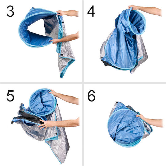 ikonka Pop Up Strandzelt Blau