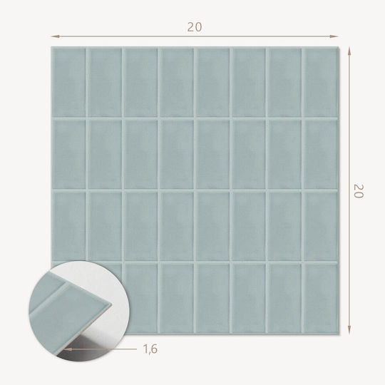 PVC Tile Set Decorative Kitchen Or Bathroom Geometric Tile Design 20x20x20 Cm