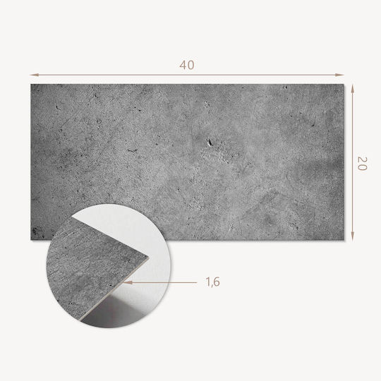 Set Vinyl Kacheln Dekoration Küche Oder Badezimmer Textur Unverarbeiteter Beton 10x40x20 cm