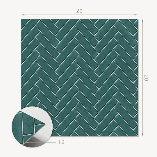 Комплект PVC Плочки Декорация За Кухня Или Баня Дизайн Рибена Кост 20x20x20 См