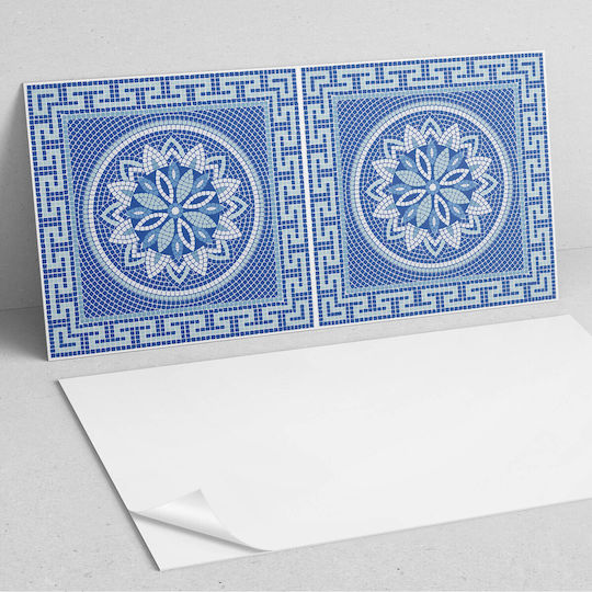PVC Tile Set Kitchen Or Bathroom Decoration Mosaic Flower Design 6x60x30 Cm