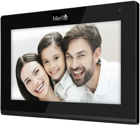 Interfon Video Inteligent pentru 2 Familii Mentor Svk475b 4 Fire WiFi Card Pin Tuya 7 Inch Ips Dvr Fhd 2mp Ik08 Negru