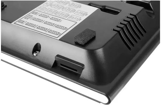 Interfon Video Inteligent pentru 2 Familii Mentor Svk475b 4 Fire WiFi Card Pin Tuya 7 Inch Ips Dvr Fhd 2mp Ik08 Negru