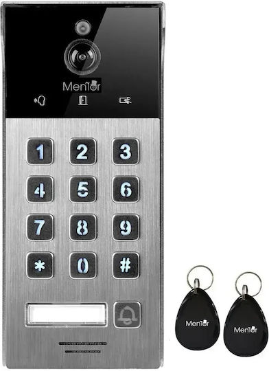 Interfon Video Smart Wi-Fi pentru o familie Mentor SVK274B 2 fire 7 inch IPS 2MP FHD Card PIN Tuya IP65 Negru