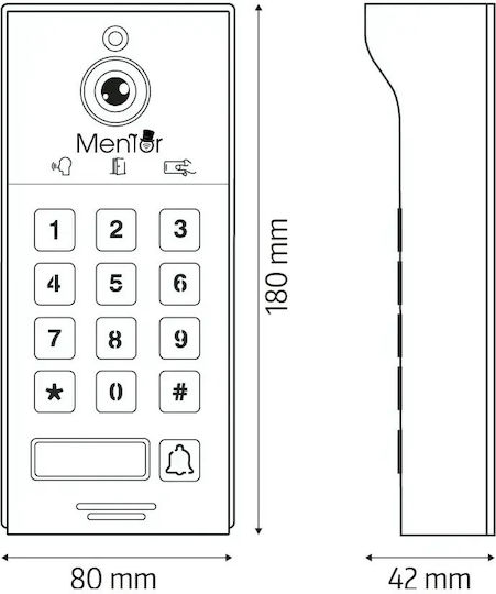 Ai Smart Wi-Fi Video Interfon 1 Familie Mentor Svk274w 2 Fire 7 Inch Ips 2mp Fhd Pin Card Tuya Ip65 Alb