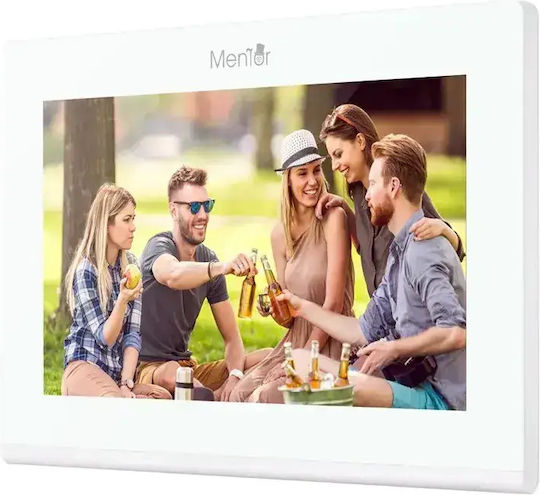 Interfon Video Smart Wi-Fi Ai Pentru 2 Familii Mentor Svk2103w 2 Fire 10 Inch Ips 2mp Fhd Card Pin Tuya Ip65 Alb