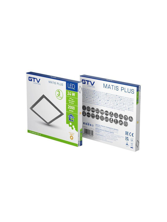 Eingebauter Deckenstrahler Led Matis Plus 24w Ip20 3000k Schwarzer