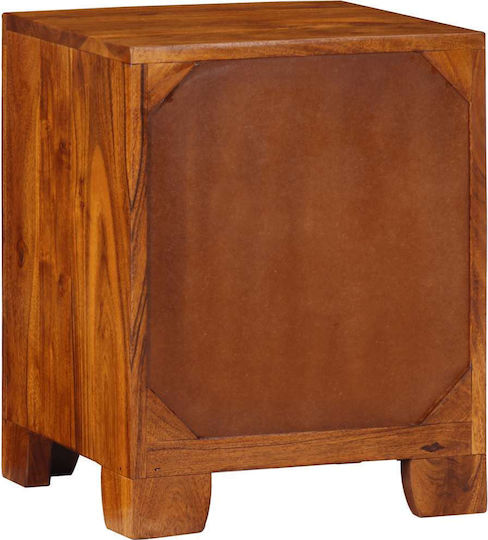 Нощни Шкафчета От Масивно Дърво Бежови 2 Бройки 35x35x45см
