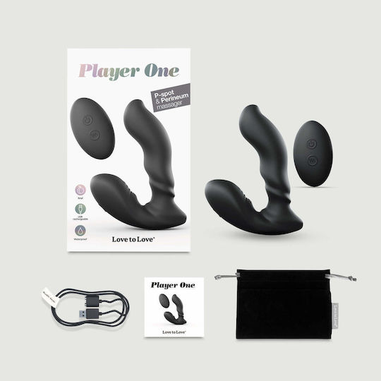 Love to Love Anal Plug mit Vibration Kabellos Schwarz