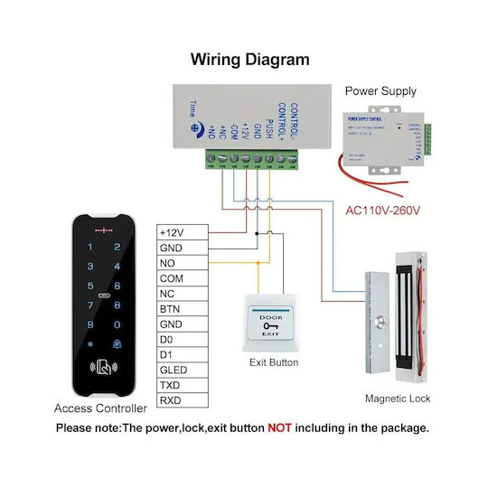 Mentor Acs029 Tastatură de Control Acces Iluminată Touch Ip68 50mm 3000 Utilizatori 2în1 Pin + Card Rfid 125khz Montată Pe Suprafață Din Zinc