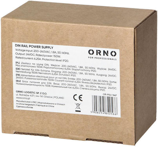 Sursă De Alimentare Din Rail 24 V Dc 6,25 A 150 W 6 Unități