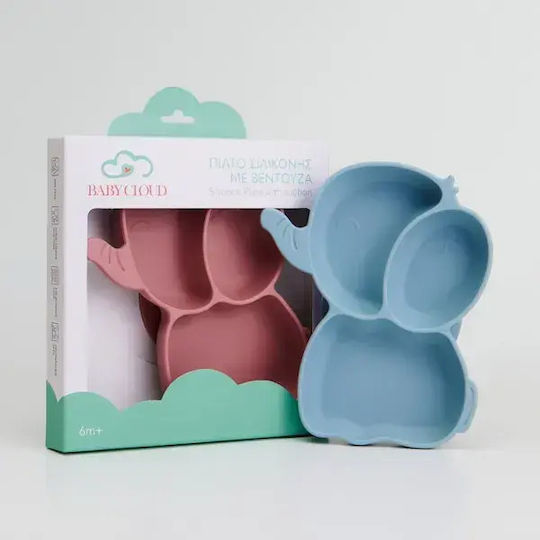 Baby Cloud Baby Food Plate Light Blue