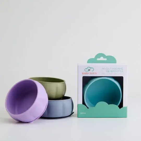 Baby Cloud Baby Food Bowl Pumpkin made of Silicone Green