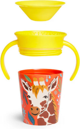 Munchkin Детска Чаша Miracle 360° Wildlove Sippy Cup от Пластмаса Жълта 177мл за 6м+