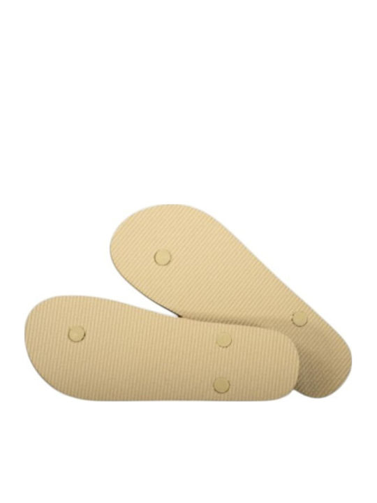 Damen-Flip-Flops - Hausschuhe in Goldfarben