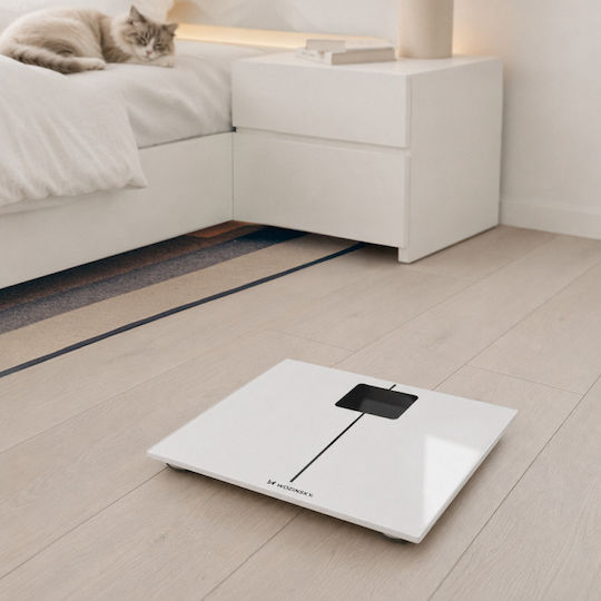 Wozinsky Intelligente Badezimmerwaage 180kg mit Bluetooth Weiße WIWL-180
