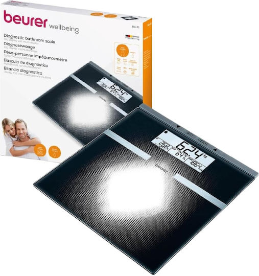 Beurer Ψηφιακή Ζυγαριά 180kg με Λιπομετρητή Μαύρη 76430