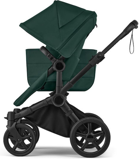 Bugaboo Donkey 6 Καρότσι 2 σε 1 Kατάλληλο για Nεογέννητο Complete Black/Fern Green