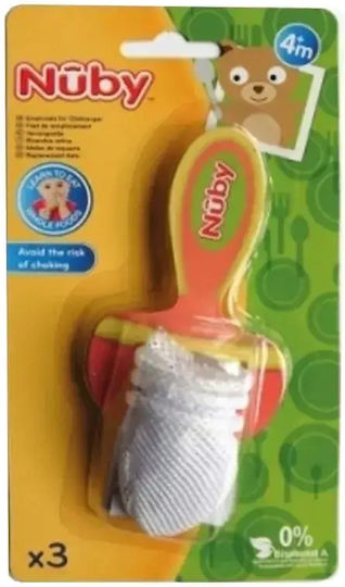 Nuby Fabric Baby Food Accessory Nibbler for 10+ months 3pcs White