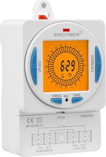 Timer Sinotimer 200-250VAC 50/60Hz 24 Stunden LCD Bildschirm Tm6339h-30d