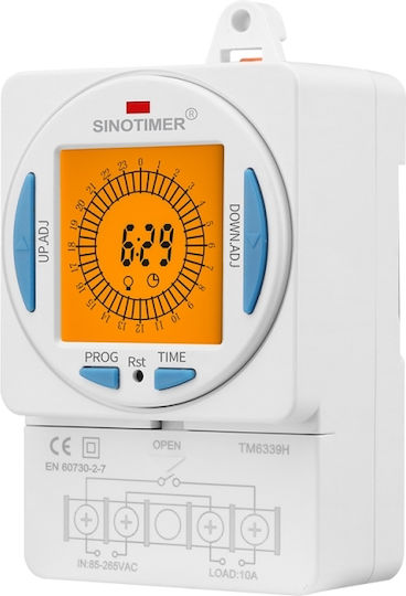 Timer Sinotimer 200-250VAC 50/60Hz 24 Stunden LCD Bildschirm Tm6339h-30d