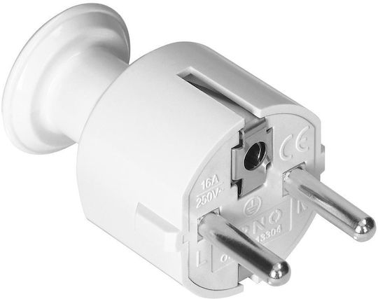 Ευθύγραμμο Βύσμα Uni-schuko 16a 230v Λευκό