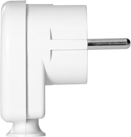 Ъглово Щепсел Uni-schuko 16A 230V Бял