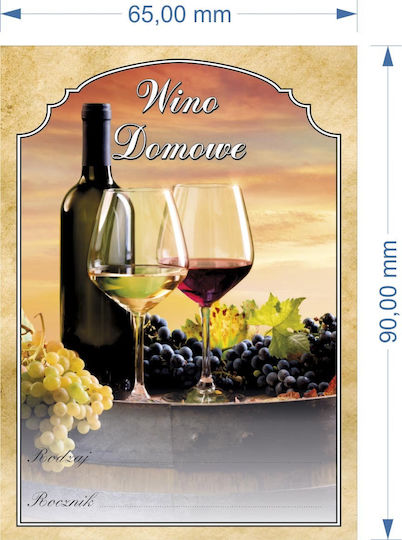 Wine Bottle Label Sticker Alcohol 10 Pieces Pattern Number 1